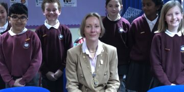 Pupils at St Paul's CofE Junior School were fascinated by the role of Wokingham Town Mayor, when Cllr Louise Tijmlin visited them to explain her duties. Picture: St Paul's Junior