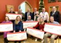 Wokingham Charity Fireworks comittee members presented cheques to six charities at a celebration evening in Wokingham Town Hall. Picture: Emma Merchant