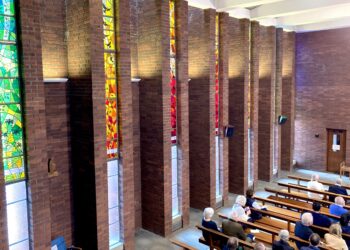 Corpus Christi Church windows, Wokingham. Picture: Emma Merchant