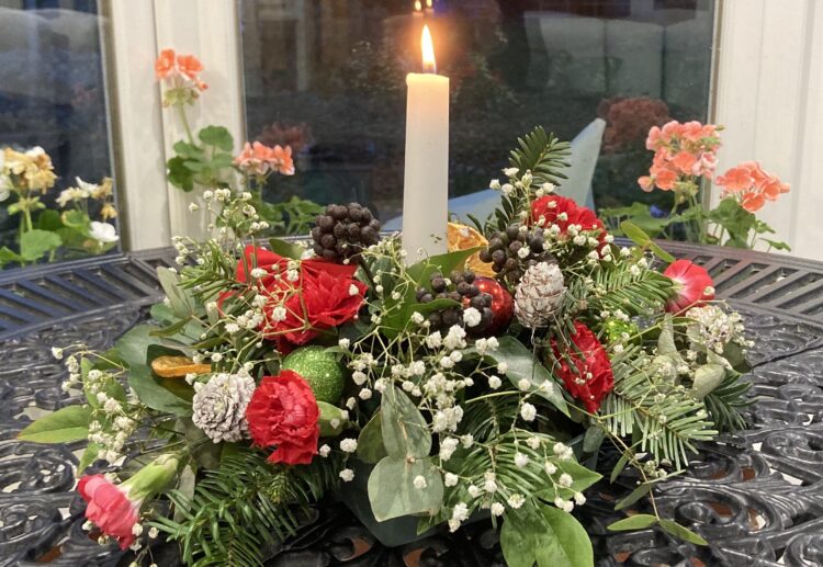 Table decorations added to the festive atmosphere at Wokingham Probus Club's Christmas celebration. Picture: Wokingham Probus