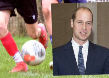 The Prince of Wales was at the Sports Club in the village, watching his son Prince Louis play football.