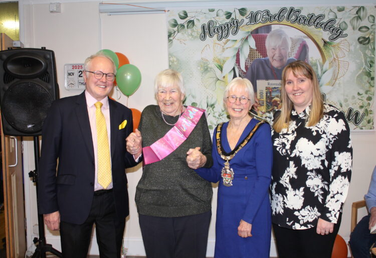 Joan celebrated her 103rd birthday at Wild Acres Care Home, with residents, staff, and special guests. PIcture: Wild Acres Care Home