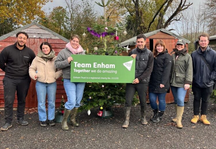 Arena Offices and The Niche Partnership helped maintain Enham Trust?s Christmas tree field and wonderland.