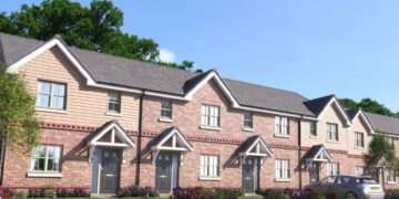 A CGI of the two proposed terraces that could be built to the rear of Newcastle Road in Whitley. Credit: PSD Architectural Services