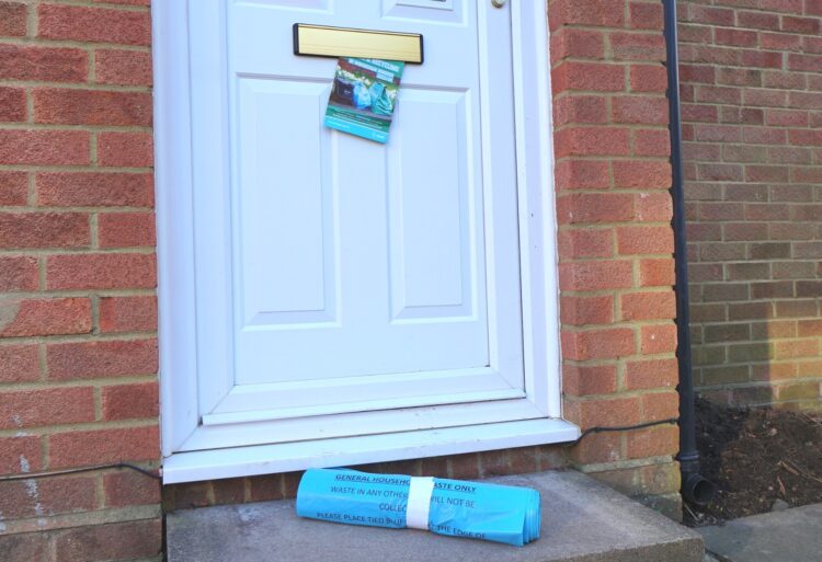 Blue bin bags used for waste in Wokingham, Woodley and Earley. Credit: Wokingham Borough Council