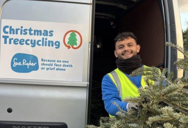 Sue Ryder volunteers will collect real Christmas trees for recycling. Booking is open online. Picture: courtesy of WBC