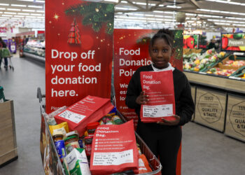 Tesco customers have donated thousands of meals worth of food to food banks. Picture: courtesy of Tesco