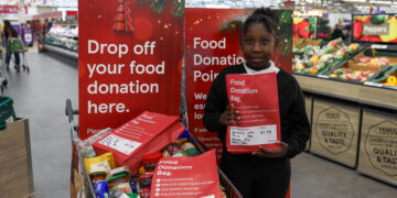 Tesco customers have donated thousands of meals worth of food to food banks. Picture: courtesy of Tesco