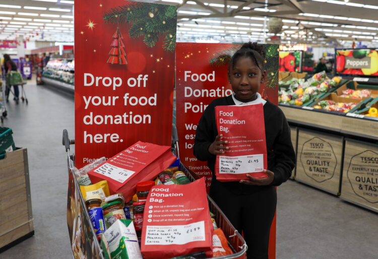 Tesco customers have donated thousands of meals worth of food to food banks. Picture: courtesy of Tesco