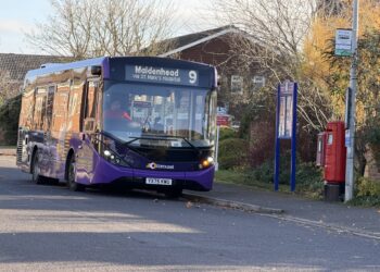 Two buses are being used on Carousel Country service 127 linking Maidenhead with Twyford, Woodley, Reading, and across Berkshire and Buckinghamshire.