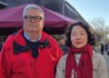 Cllr Greg Bello and MP Yun Yang.