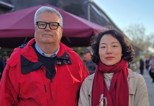 Cllr Greg Bello and MP Yun Yang.