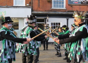 OBJ Morris dancers organised the wassail in market Place, Wokingham Picture: Sue Corcoran