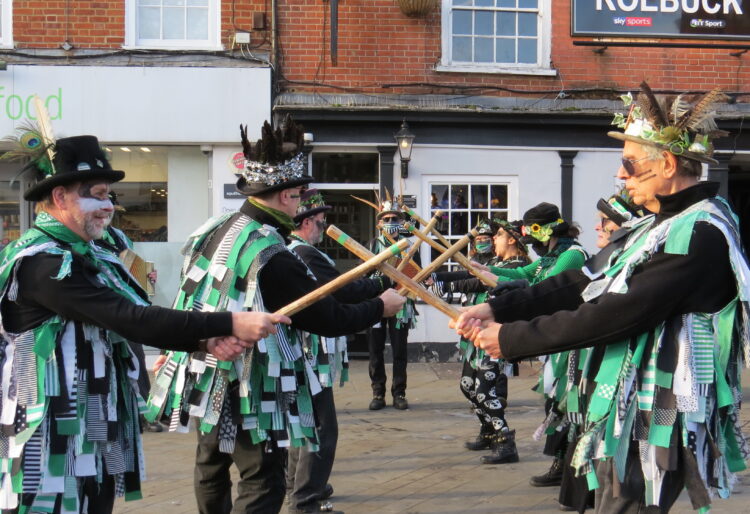 OBJ Morris dancers organised the wassail in market Place, Wokingham Picture: Sue Corcoran