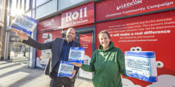 The Lexicon has launched its Christmas charity appeal in aid of Bracknell Foodbank. Pic: Stewart Turkington.