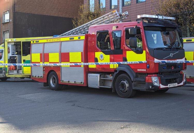 Royal Berkshire Fire and Rescue Service crews from Caversham Road and Whitley Wood fire stations were sent to attend a fire in a high-rise on Oxford Road.
