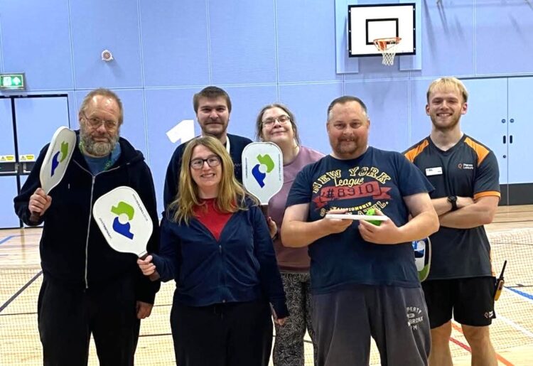 Members of CLASP will be cheering on their fitness teacher James McBride (r) when he takes part in the Wokingham Half Marathon in February. Picture: CLASP