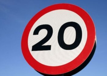 20mph speed sign
