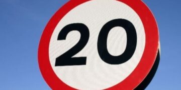20mph speed sign