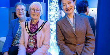 was officially opened by Wokingham borough mayor, Cllr Carol Jewell( centre).