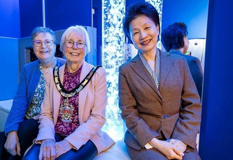 was officially opened by Wokingham borough mayor, Cllr Carol Jewell( centre).