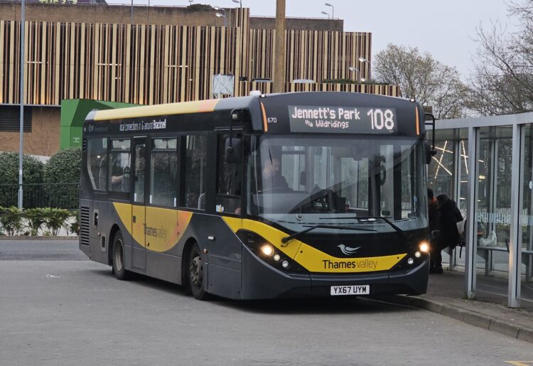 A bus in Bracknell. Pic: LDRS.