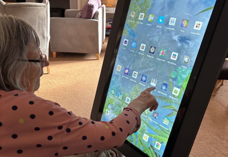 West Oak Care Home says that its digital rainbow table offers a unique way to improve quality of life. Picture: Barchester