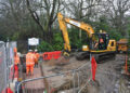 Reconstruction work on Heathlands Road in January.