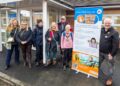Left to right: Jane Holmes, CEO and founder of Building for the Future (BftF), Dorota Dregier, Thames Valley Park Estate Manager, Helen Hobson, Loddon Valley Ramblers (LVR), Cllr Catherine Glover, Wokingham Borough Council (WBC), Richard Hatton (LVR), Cllr Carol Jewell (WBC), Jason McMahon (BftF). Pic: WBC.