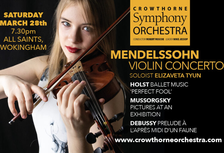 Solo violinist Elizaveta Tyun will perform at Crowthorne Symphony Orchestra?s next concert in Wokingham. Picture courtesy of CSO