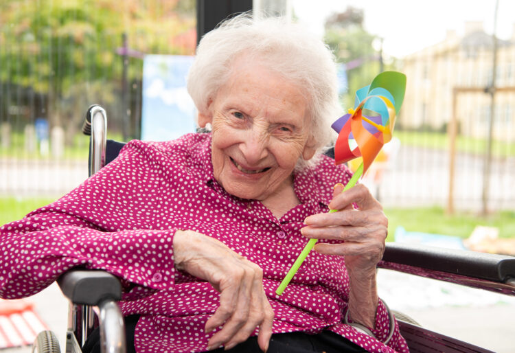 Irene Muggeridge celebrated her 107th birthday. 'I feel young,' she said. Picture: Derek Pelling