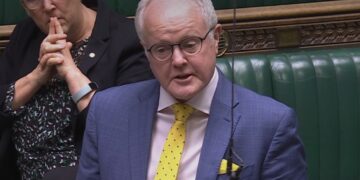 Clive Jones MP speaking in the House of Commons