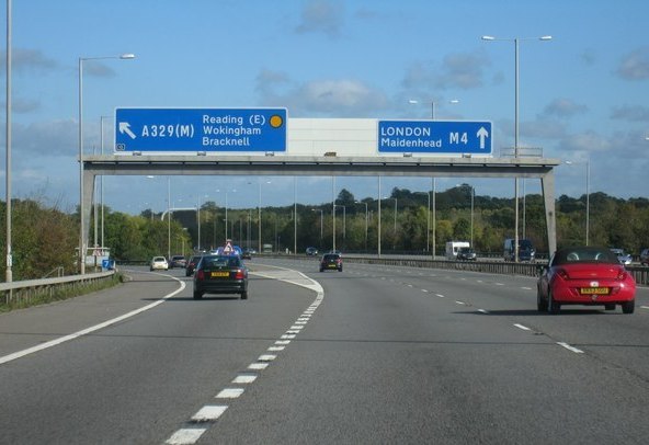 Diversions in place between junctions 10 and 11. Picture: Sandy B via Wikimedia Commons