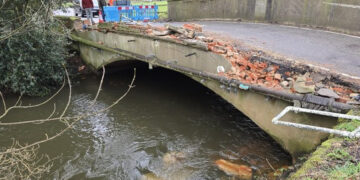 The damaged bridge. Pic: WBC.