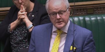 Clive Jones MP speaking in the House of Commons