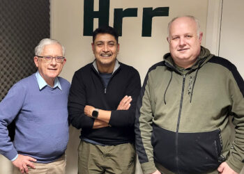 Pictured left to right are  Maurice Moore, Deep Dasgupta and Graeme Collyer.