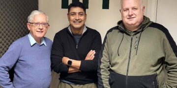 Pictured left to right are  Maurice Moore, Deep Dasgupta and Graeme Collyer.