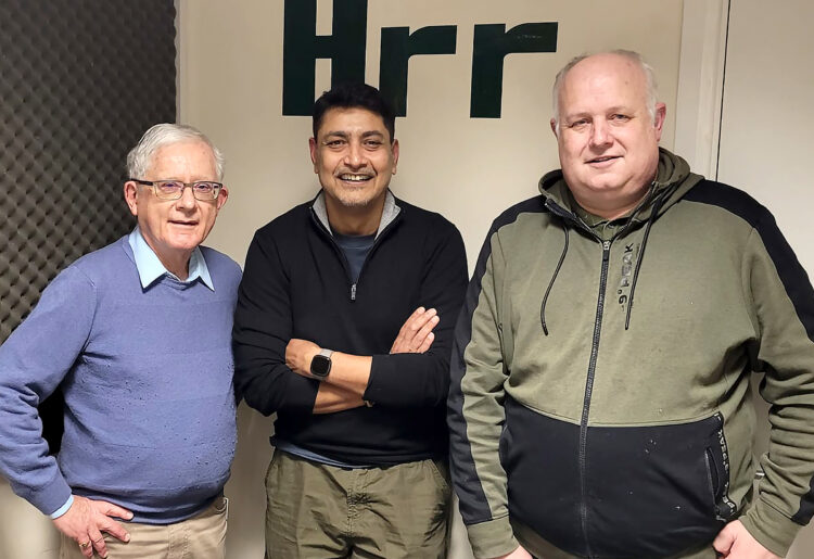 Pictured left to right are  Maurice Moore, Deep Dasgupta and Graeme Collyer.