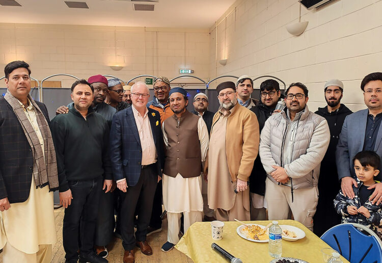 Clive Jones MP with members of the Wokingham Islamic Centre.