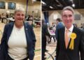 Councillor Pauline Jorgensen, speaking as a Conservative councillor for Radstock ward on Earley Town Council, and Stephen Conway, the Lib Dem leader of Wokingham Borough Council. Credit: LDRS