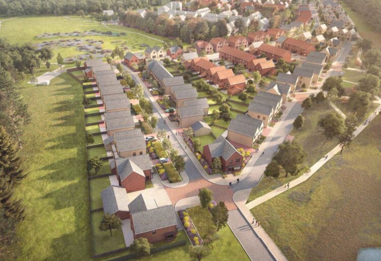 A view of what the 226 home development at Beaufort Park could look like. Credit: Southern Home Ownership