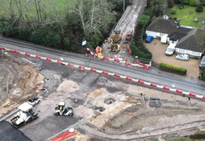 The road is now closed. Pic: WBC.