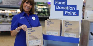 Shoppers can buy a pre-packed food bag to donate, during the Easter holidays