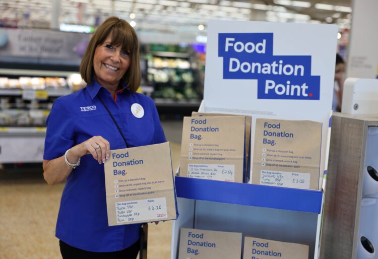 Shoppers can buy a pre-packed food bag to donate, during the Easter holidays