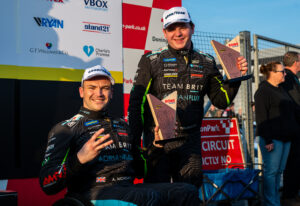 Images from BRITCAR Championship Round 1 at Donington Part Circuit featuring the Team BRIT GT4 McLaren 570S piloted by Aaron Morgan and Bobby Trundley as well as the GT4 BMW M4 Piloted by Asha Silva and Noah Cosby on the weekend of the 21st of March 2026