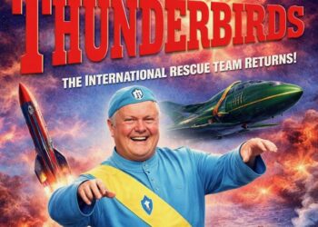 AN AI-graphic of Clive's mocie debut.