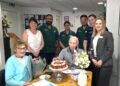 Michael and Alison celebrated 60 years of marriage, with a cake, chocolates and flowers. Picture: West Oak Care Home