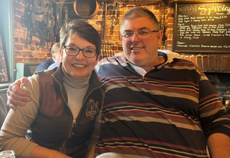 Councillor David Edmonds (Conservative, Spencers Wood and Swallowfield) with his wife Laura at the George and Dragon pub in Swallowfield. Credit: David Edmonds, Wokingham Conservatives