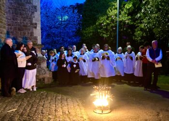 Easter Sunday began at St Paul's Church very early in the morning. Picture: Emma Merchant
