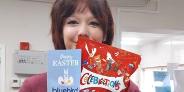 Bluebird Care Community thanked pharmacies and surgeries with chocolate gifts. Picture: Bluebird Care